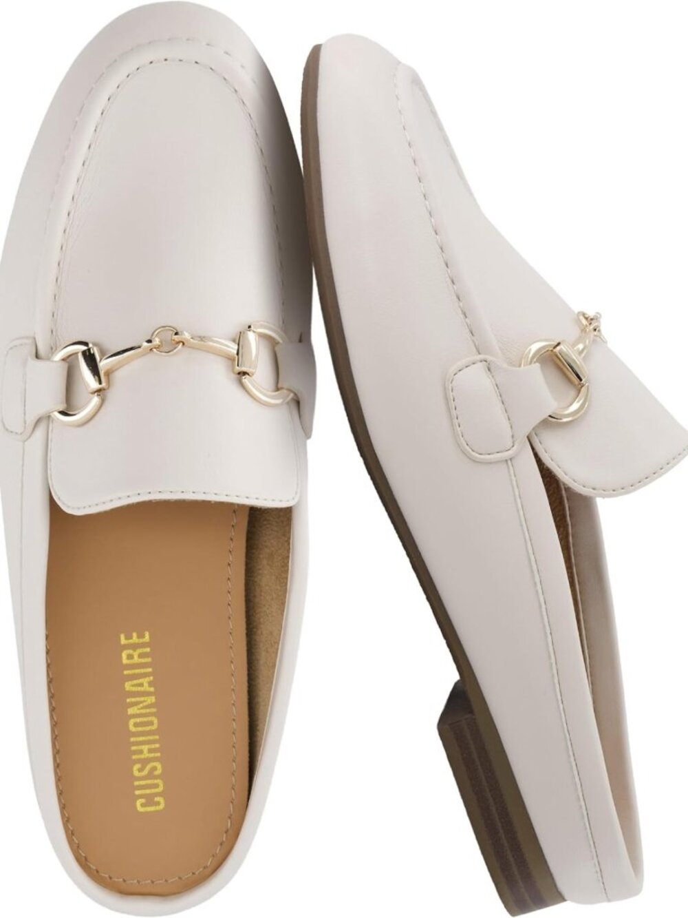 Cozy Slip-On Women's Mules, Casual Loafers with Low Heel & Chain Detail - Size